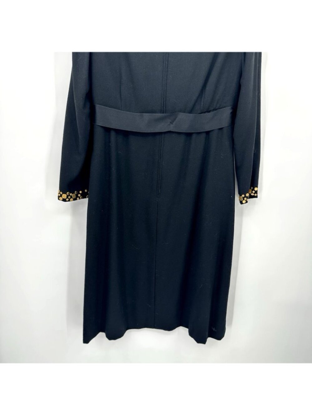 vintage 70s MOLLIE PARNIS BOUTIQUE black dress MEDIUM cocktail neiman marcus - Picture 9 of 11